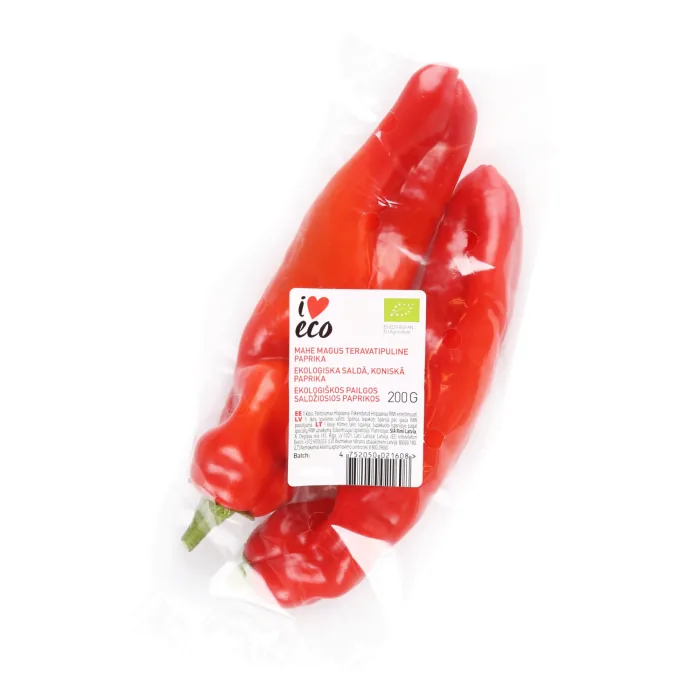 EKOLOĢISKA PAPRIKA I LOVE ECO SALDĀ, KONISKĀ, 1 ŠĶIRA, 200G