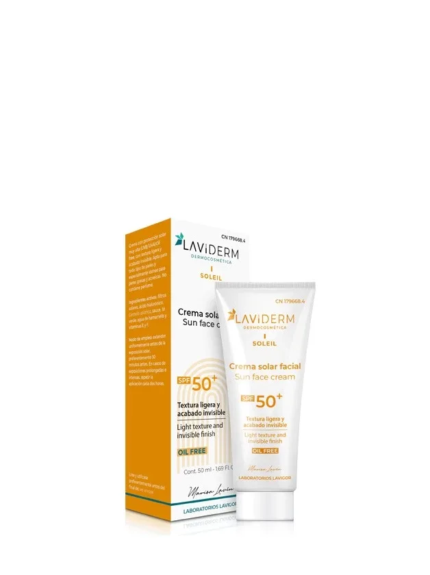 Lavigor Laviderm Oil Free saules aizsargkrēms sejai SPF 50+, 50 ml