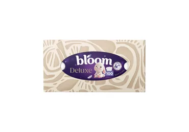 KOSMĒTISKĀS SALVETES BLOOM DELUXE 4KĀRTAS 100GAB