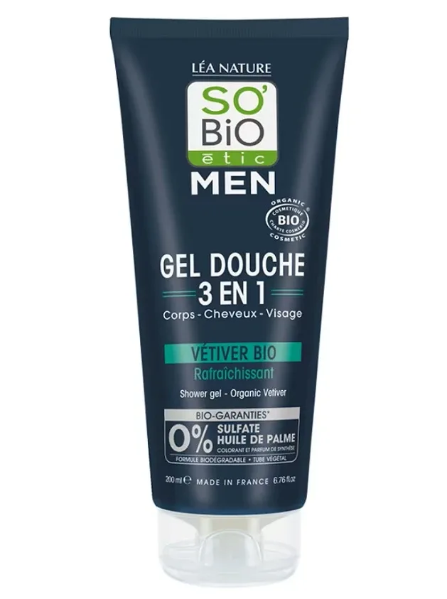 So BIO vīriešu dušas želeja ar vetivēriju, 200 ml