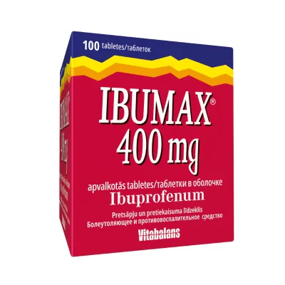 Ibumax 400 mg apvalkotās tabletes N100
