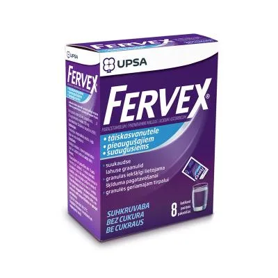 Fervex 500 mg/25 mg/200 mg granulas N8 bez cukura