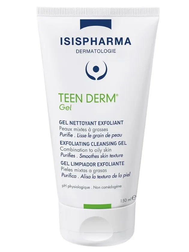 Isispharma Teen Derm® Gel eksfoliējošs attīrošais gels aknes ādai, 150 ml