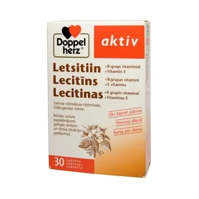 Doppelherz® Aktiv lecitīns + B grupas vitamīni + E vitamīns N30