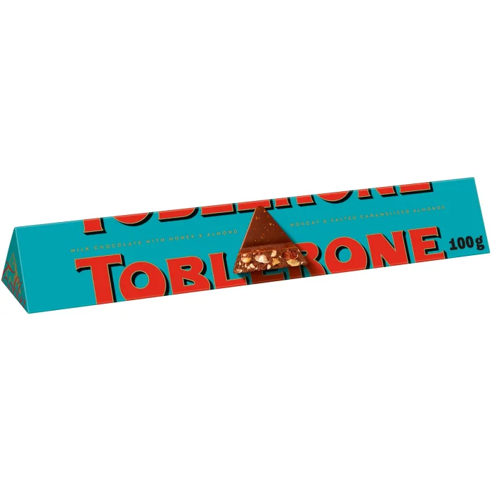 PIENA ŠOKOLĀDE TOBLERONE AR MANDELĒM 100G