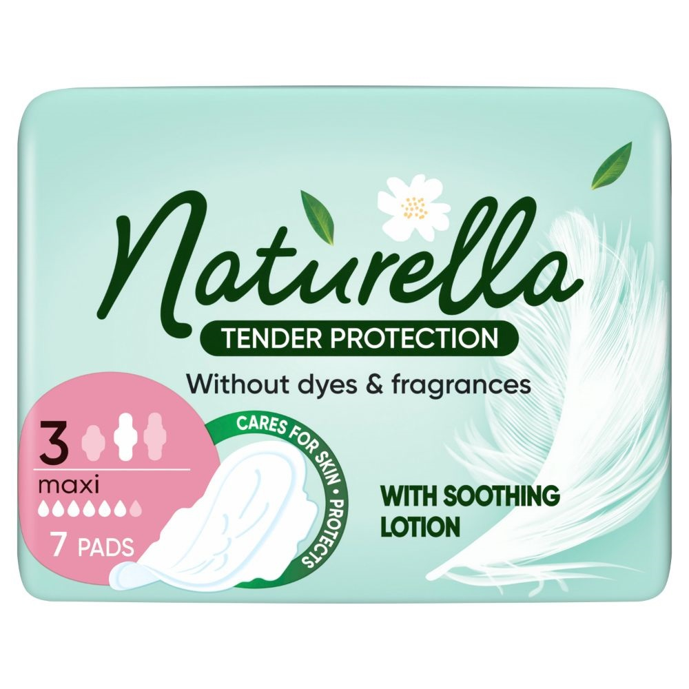 HIGIĒNISKĀS PAKETES NATURELLA TENDER PROTECTION, MAXI, S3, 7GAB.