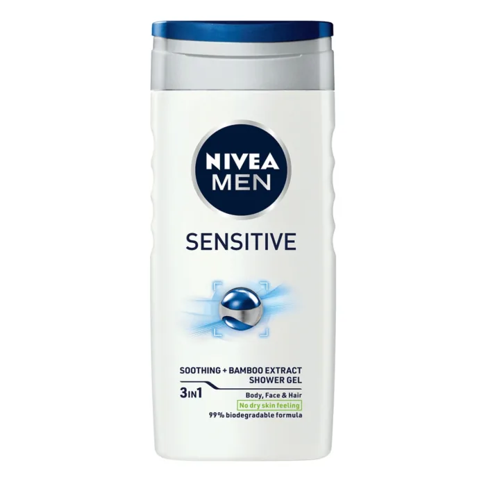 DUŠAS ŽELEJA NIVEA SENSITIVE VĪRIEŠIEM 250ML