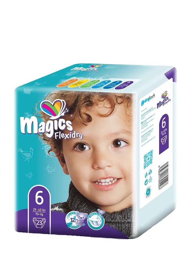 Magics Flexidry autiņbiksītes XL 15+ kg (izmērs 6), 23 gb.