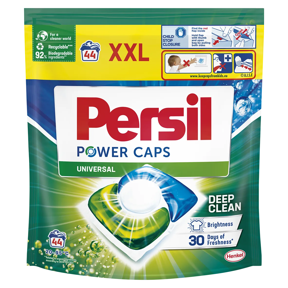 VEĻAS MAZGĀŠANAS KAPSULAS PERSIL POWER CAPS UNIVERSAL, 44GAB