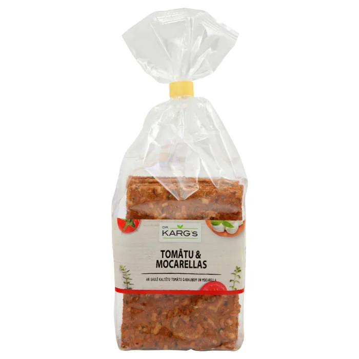 SAUSMAIZĪTES PILNGRAUDU AR TOMĀTIEM UN MOZARELLU 200G