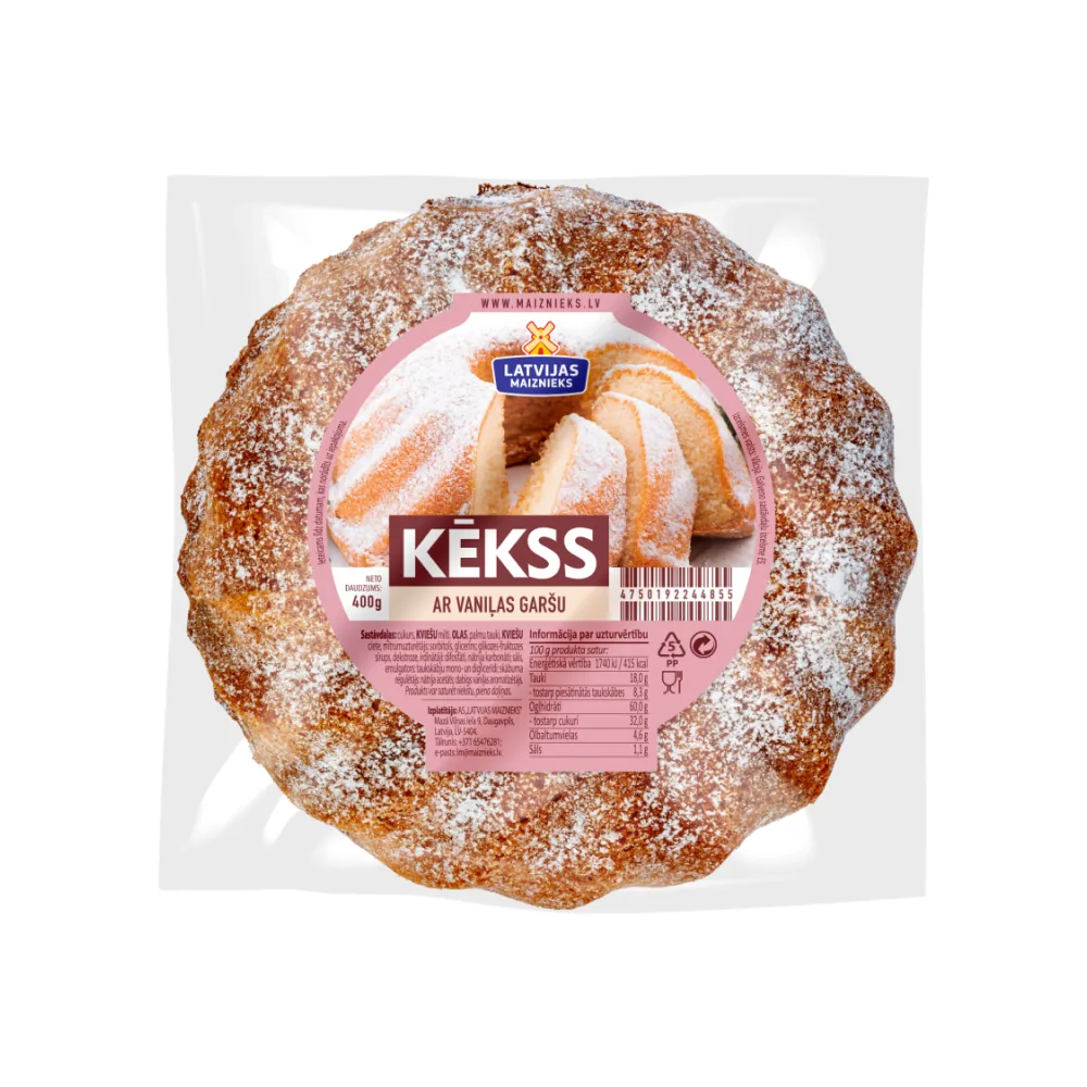 KĒKSS AR VANIĻAS GARŠU 400G