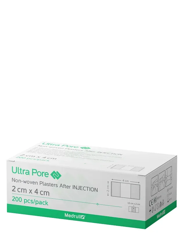 Пластыри Ultra Pore после инъекций, 2 см x 4 см, 200 шт.