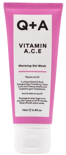 Q+A Vitamin A.C.E Warming gel maska, 75 ml
