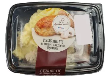 VISTAS KOTLETE AR KARTUPEĻU BIEZENI UN SĒŅU MĒRCI MEISTARA MARKA 350G