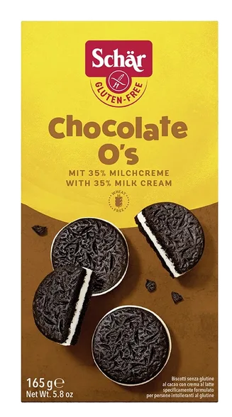 Печенье Schar Chocolate O's без глютена, 165 г