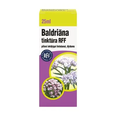 Baldriāna tinktūra RFF Pilieni iekšķīgai lietošanai 25 ml
