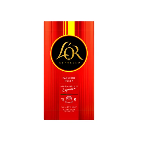 KAFIJAS KAPSULAS L'OR FERRARI PASSIONA ROSSA MARANELLO ESPESSO, 10X5,2G