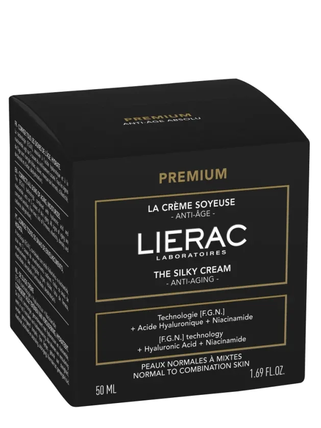 Lierac Premium Silky pretnovecošanās krēms normālai un kombinētai sejas ādai, 50 ml