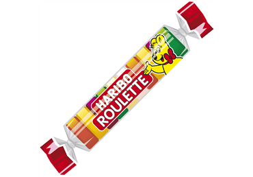 KOŠĻĀJAMĀS KONFEKTES HARIBO ROULETTE 25G
