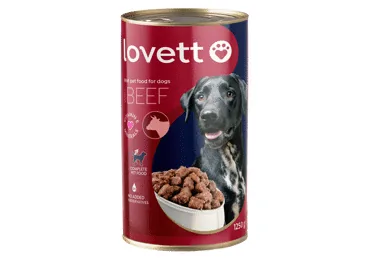 KONSERVĒTA SUŅU BARĪBA LOVETT LIELLOPU 1,25KG