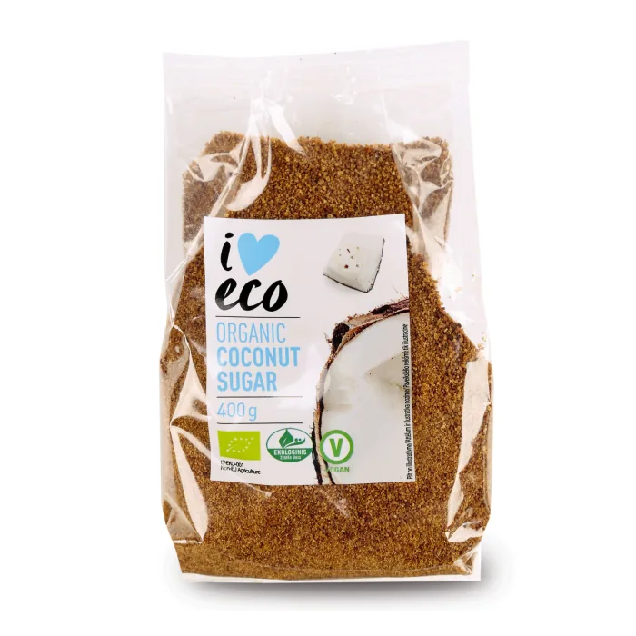 EKOLOĢISKS KOKOSRIEKSTU CUKURS I LOVE ECO 400G