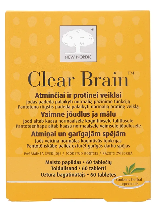 New Nordic Clear Brain, 60 tabletes