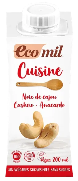 Ecomil Cuisine Cashew kulinārijas krēms, 200 ml