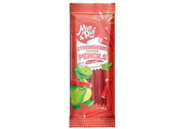 ŽELEJAS KONFEKTES MIO&RIO STRAWBERRY PENCILS 150G