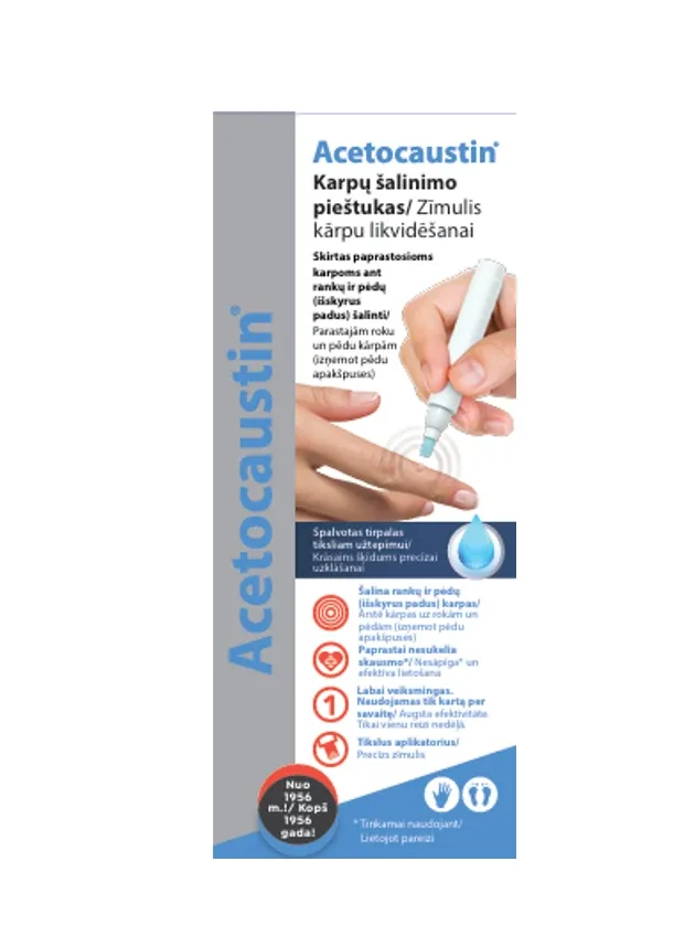 Acetocaustin pen zīmulis kārpu likvidēšanai zīmulis (ziede), 50 ml