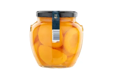 KONSERVĒTAS MIZOTAS PERSIKU PUSĪTES SĪRUPĀ WELL DONE PREMIUM 1,65KG