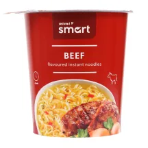 ĀTRI PAGATAVOJAMĀS NŪDELES RIMI SMART AR LIELLOPA GAĻAS GARŠU 60G