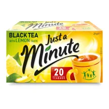 MELNĀ TĒJA JUST A MINUTE AR CITRONU GARŠU 20X1,4G