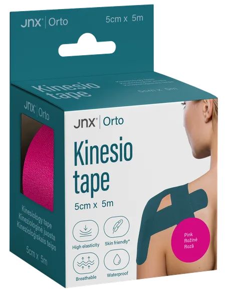 JNX Orto 5 cm X 5 m (pink) kinezioloģiskais teips, 1 gab.