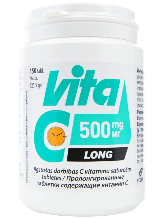 Vita C Long 500 mg, 150 tabletes