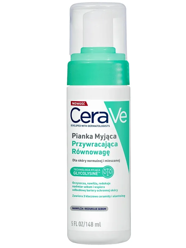 Cerave attīrošas putas jaukta tipa ādas līdzsvara atjaunošanai, 148 ml