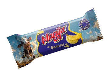 BIEZPIENA SIERIŅŠ AR BANĀNU UN ŠOKOLĀDES GLAZŪRU MAGIJA 40G