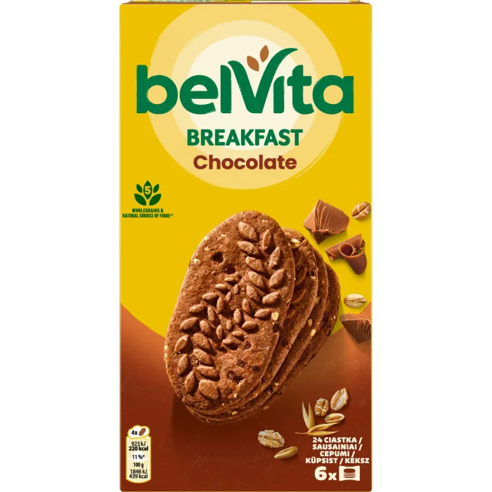 CEPUMI BELVITA PILNGRAUDU AR ŠOKOLĀDES GABALIŅIEM 300G
