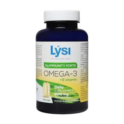 Lysi Omega-3 immunity forte + E vitamīns kapsulas N100