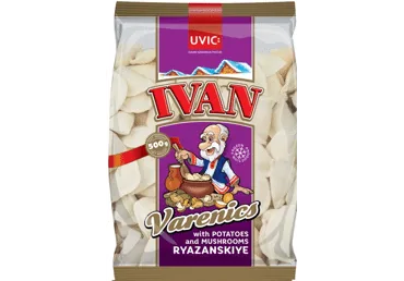 VAREŅIKI AR KARTUPEĻIEM UN SĒNĒM IVAN RJAZANSKIE 500G