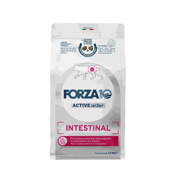 FORZA10 Active Vetdiet Cat intestinal, kaķiem sausā barība, 1,5 kg