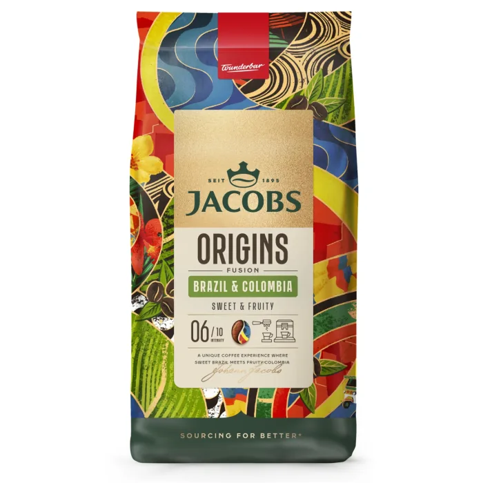 KAFIJAS PUPINAS JACOBS ORIGINS BRAZIL & COLOMBIA 1KG