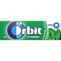 KOŠĻĀJAMĀ GUMIJA ORBIT SPEARMINT AR SALDINĀTĀJIEM 14G
