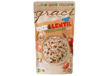 RĪSI UN LĒCAS AR DĀRZEŅIEM GRACI 220G
