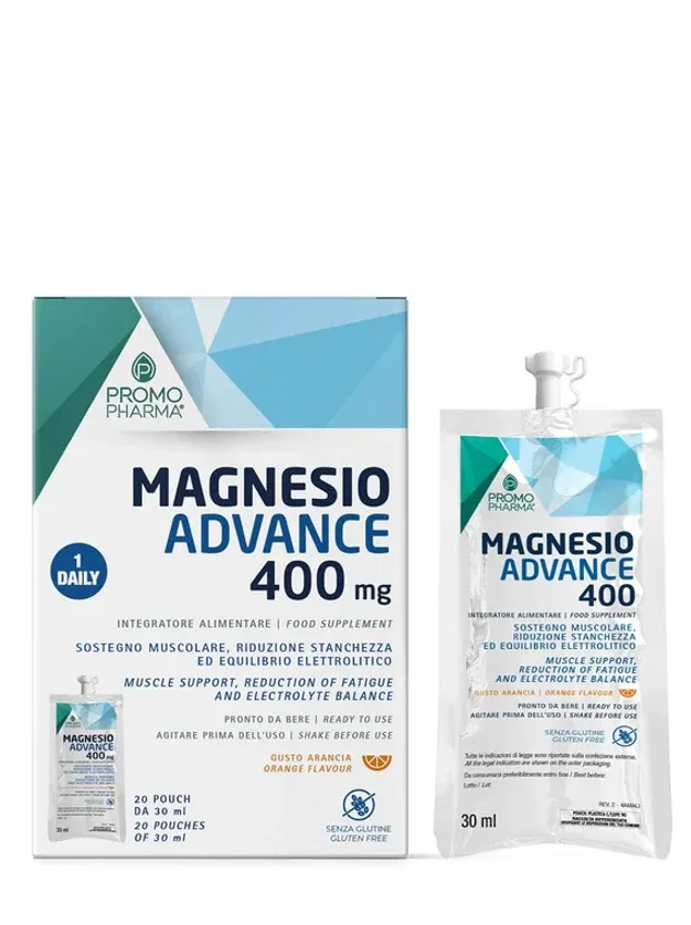 Promopharma magnesio advance 400 mg paciņas, 20 x 30 ml