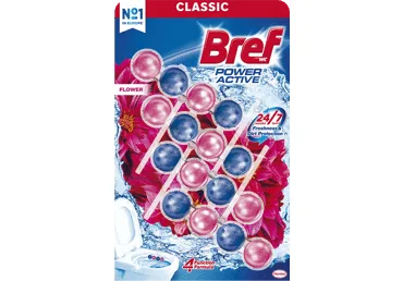 TUALETES BLOKI BREF POWER AKTIV FLOWERS 4X50G