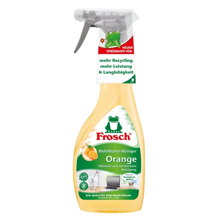 UNIVERSĀLS VIRSMU TĪRĪŠANAS LĪDZEKLIS FROSCH AR APELSĪNIEM 500ML