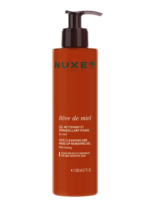 Nuxe rêve de miel sejas attīrošs želejveida līdzeklis kosmētikas noņemšanai, 200 ml