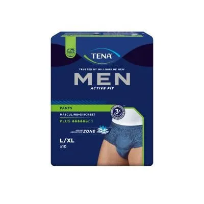 Трусы-подгузники для мужчин Tena Plus, L/XL, 10 шт.