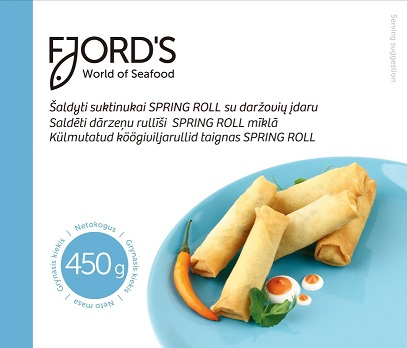 SALDĒTI DĀRZEŅU RULLĪŠI SPRING ROLL MĪKLĀ FJORD'S, 450G