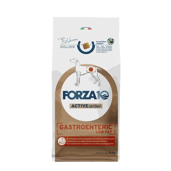 FORZA10 Active Vetdiet Gastroenteric low fat, suņiem sausā barība, 10 kg